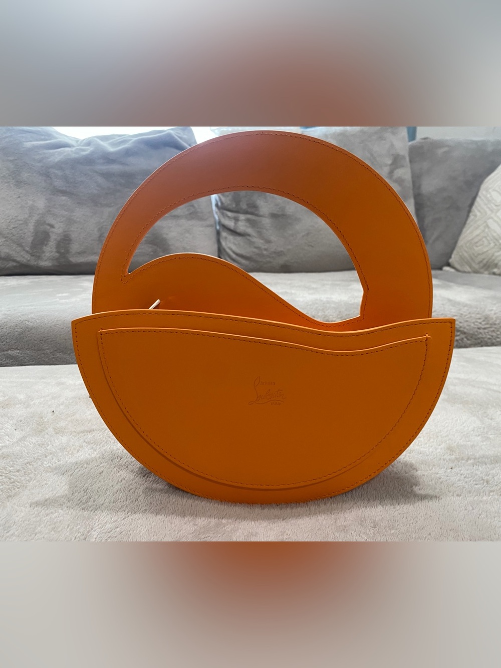 Christian Louboutin Bright Orange Crescent Mini Bag